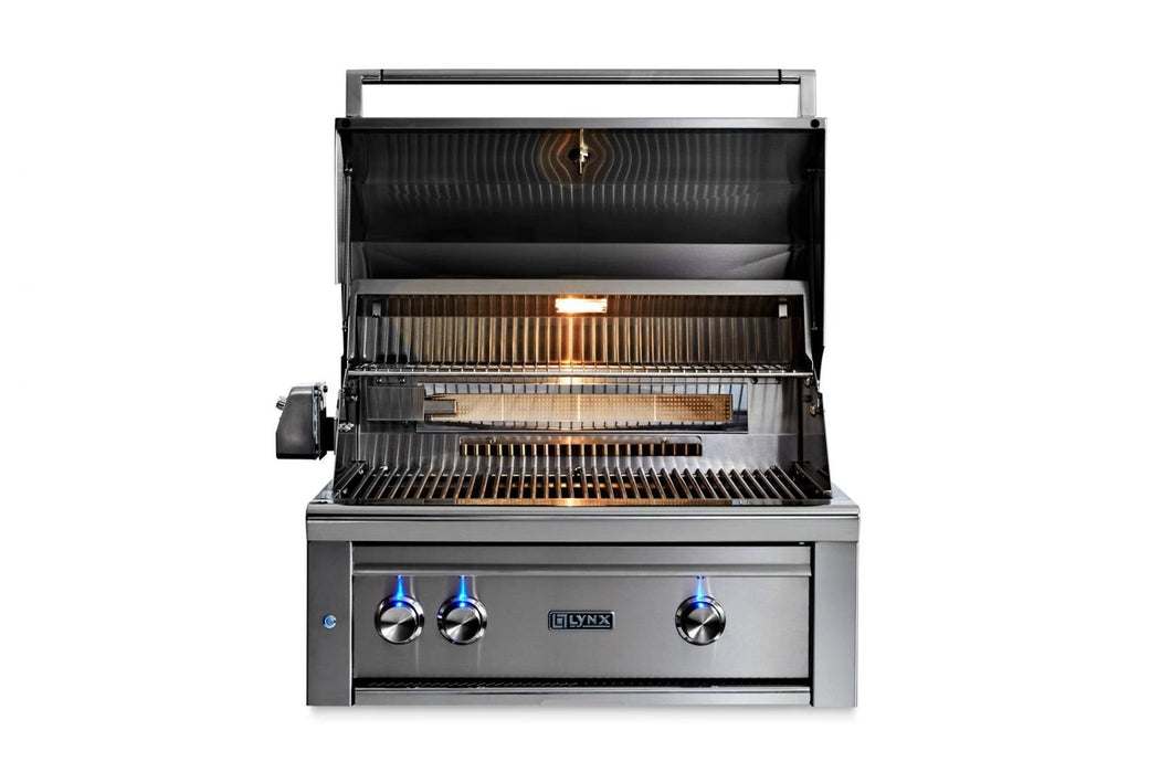 Lynx Professional 30-Inch Built-In Propane Gas Grill With One Infrared Trident Burner And Rotisserie - L30TR-LP