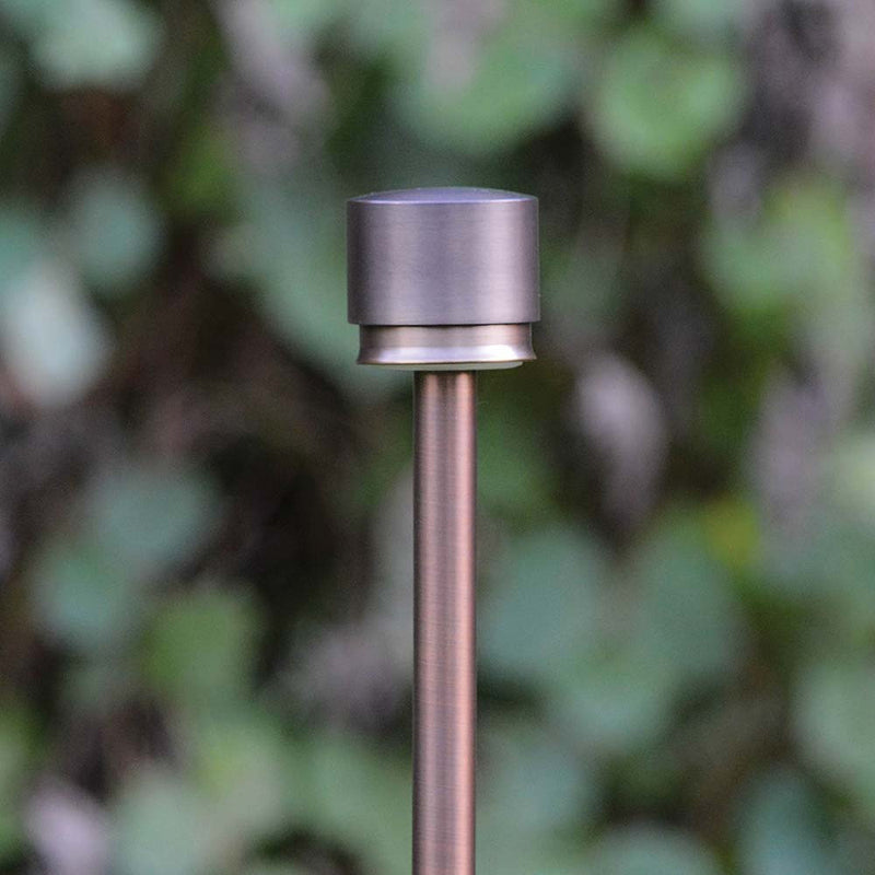 Lumien Modular Brass Adjustable Path Light Stem (Top Sold Separately)
