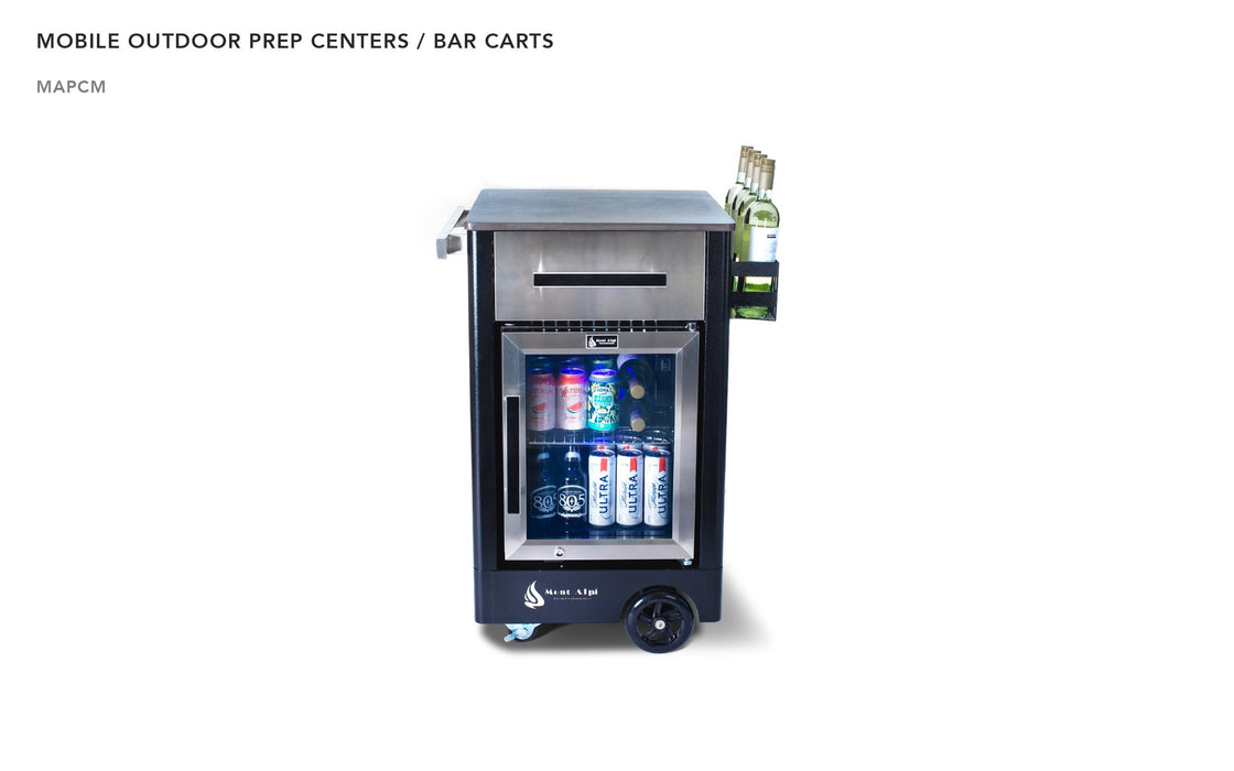 Mobile Outdoor Prep Center / compact Bar Cart