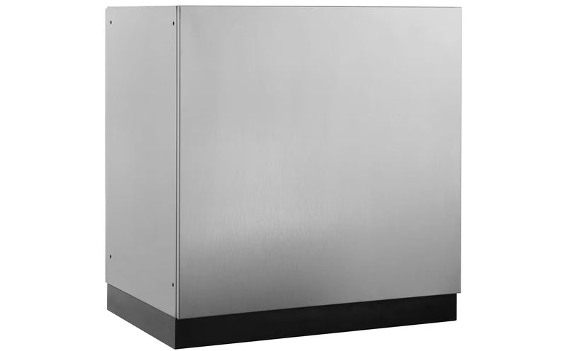 Outdoor Kitchen Stainless Steel 7 Piece Cabinet Set with Sink, Triple Drawer, Grill Cabinet, BBQ Grill, and Double Fridge - 14'