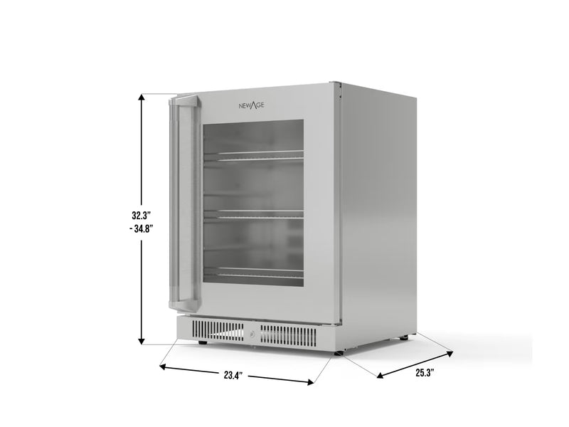 Outdoor Kitchen Stainless Steel 7 Piece Cabinet Set with Sink, Triple Drawer, Grill Cabinet, BBQ Grill, and Double Fridge - 14'