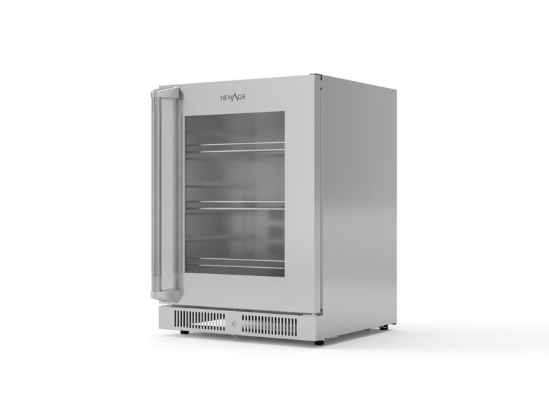 Outdoor Kitchen Stainless Steel 7 Piece Cabinet Set with Sink, Triple Drawer, Grill Cabinet, BBQ Grill, and Double Fridge - 14'