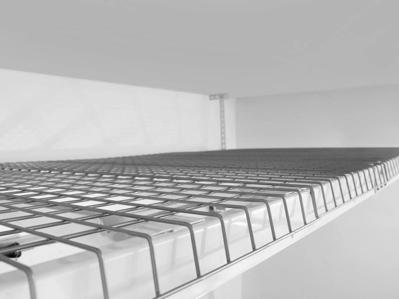 Overhead Rack 4' x 8' Adjustable · Heavy-Gauge Steel · 600 lbs Capacity · Ceiling-Mounted-White