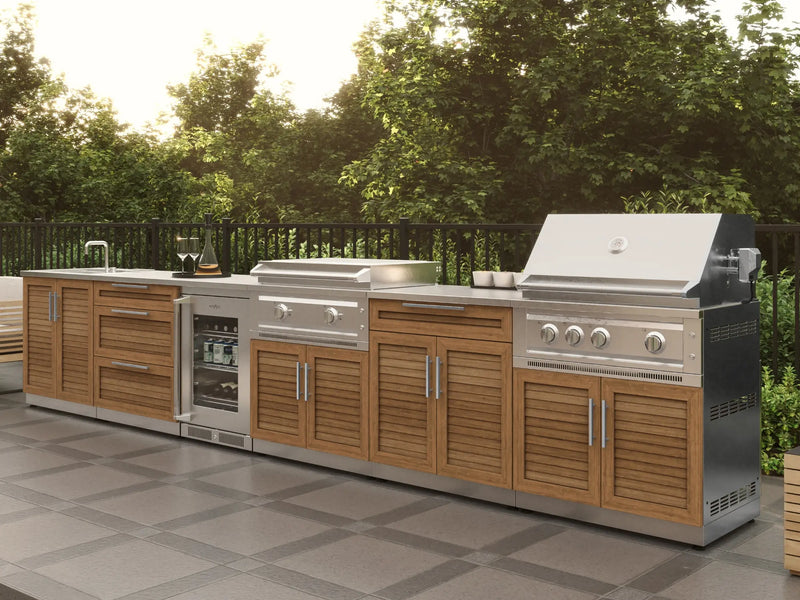 Outdoor Kitchen 5PC Modular 304 Stainless Steel with Sink Platinum Griddle