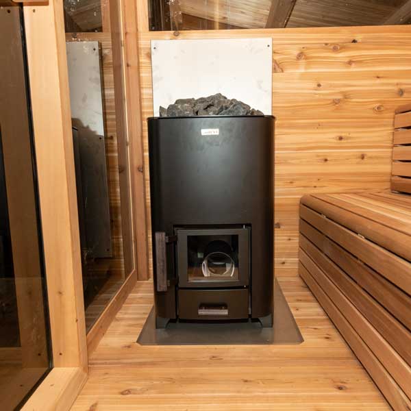 Narvi Black Wood Burning Sauna Heater 24 and Sauna Rocks