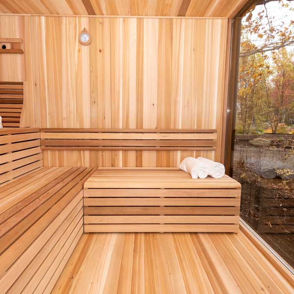 Outdoor Neptune Sauna - 7 Person - Clear Red Cedar