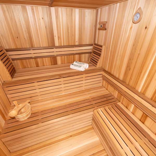Outdoor Neptune Sauna - 7 Person - Clear Red Cedar
