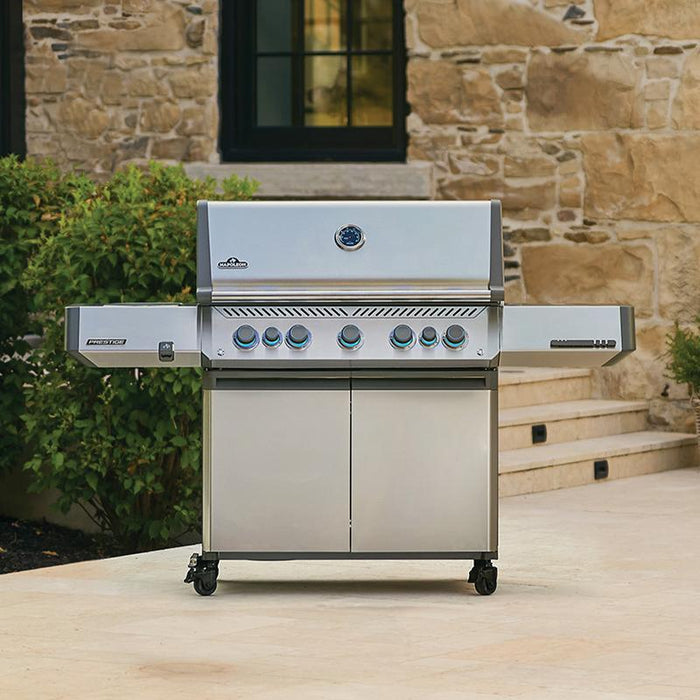 Napoleon Prestige 500 Gas Grill with Infrared Side and Rear Burners, Evolved 2025, Stainless Steel