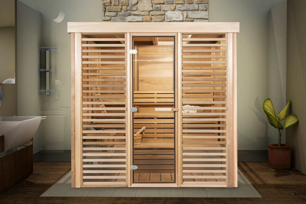 Indoor 570 Pure Cube Sauna - 4 Person - Clear Red Cedar