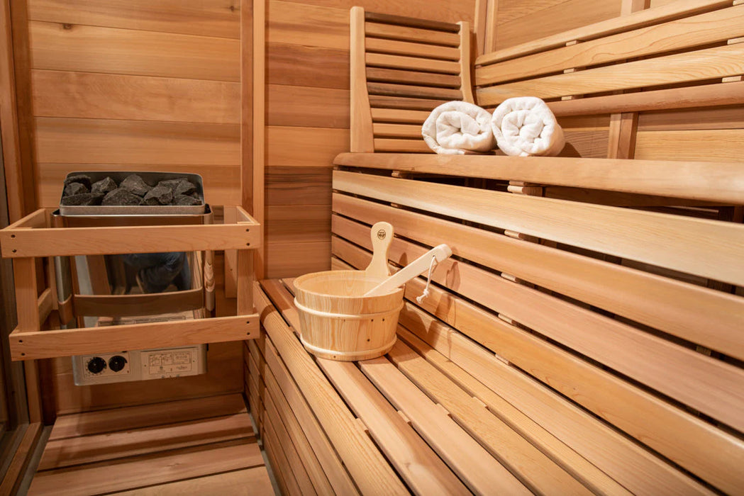 Indoor 570 Pure Cube Sauna - 4 Person - Clear Red Cedar