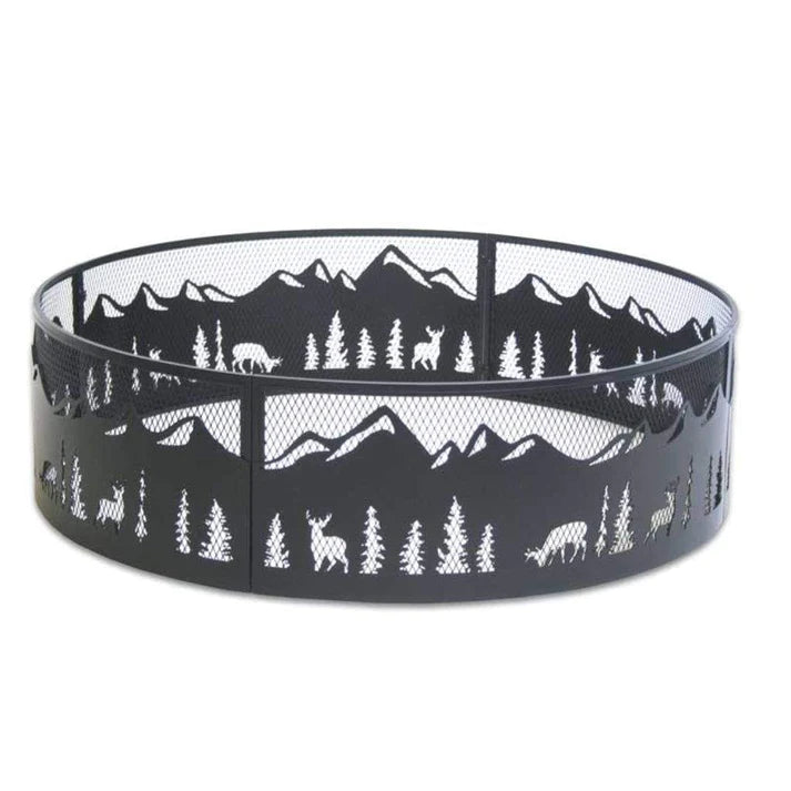 Pilgrim 36" High Temp Black Nature Fire Ring