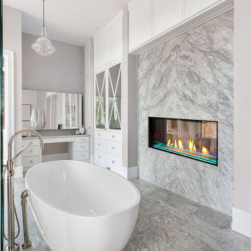 Plaza 55'' Linear, See-Through, Glass Barrier, Fireplace - Natural Gas