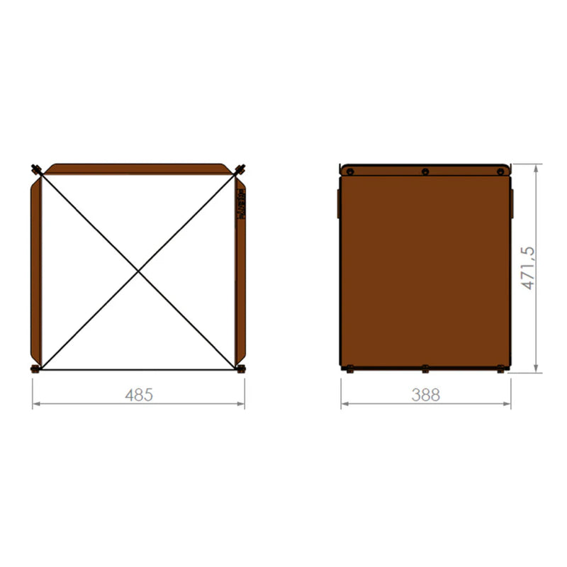 CorTen Steel Wood Storage BloX 2mm | RB73