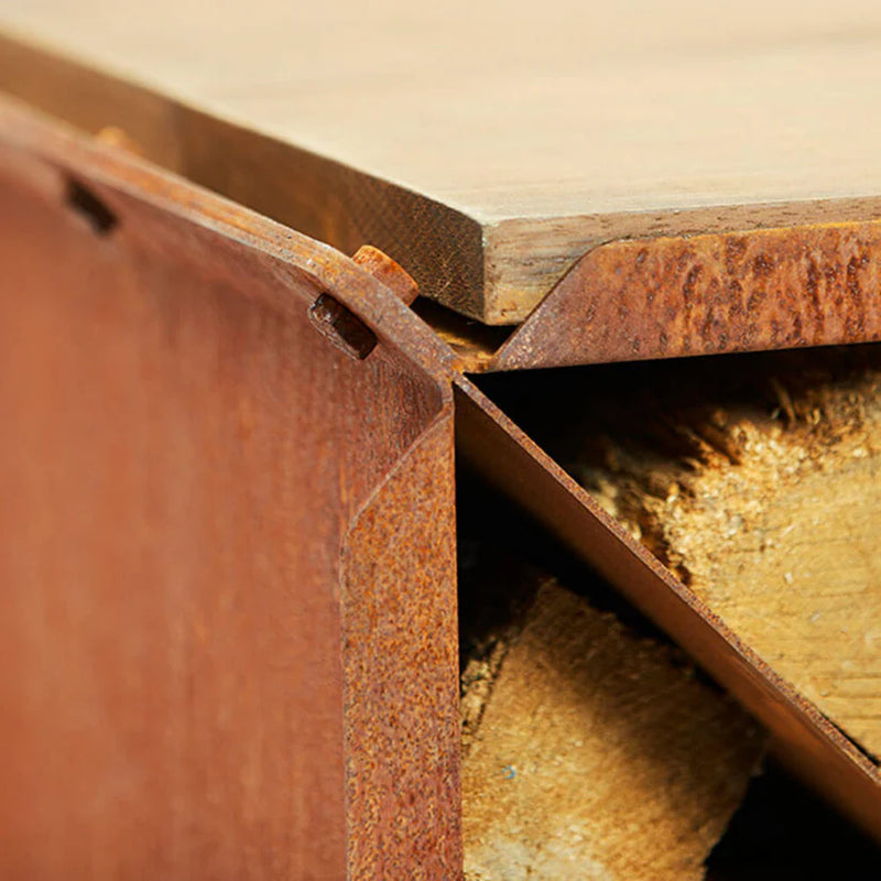 CorTen Steel Wood Storage BloX 2mm | RB73