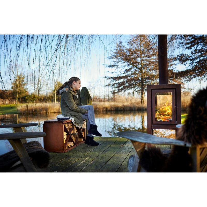 CorTen Steel Wood Storage BloX 2mm | RB73