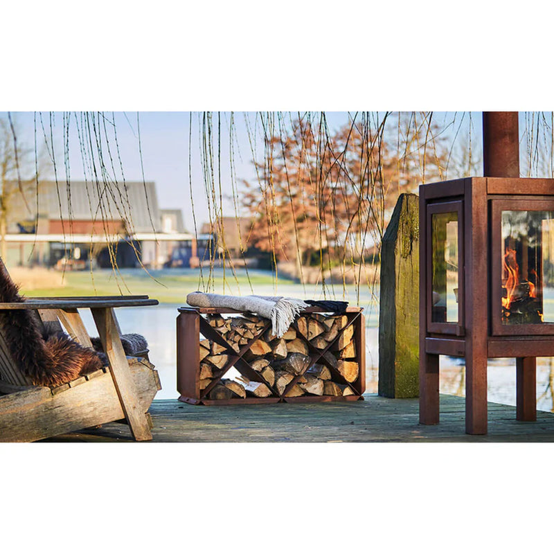 CorTen Steel Wood Storage BloXX 2mm | RB73