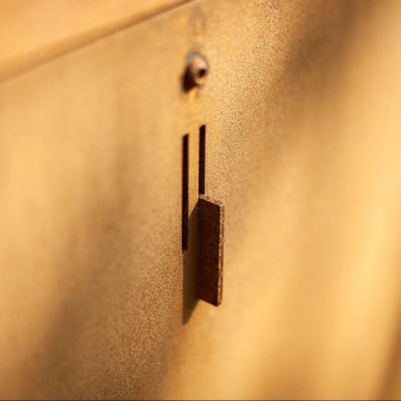 Wood Storage Bruges 3 Houses CorTen Steel  | RB73