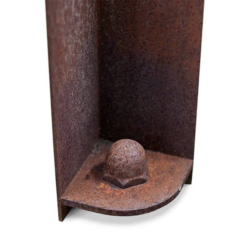 Fennek 80 4-Sided Glass CorTen Steel Wood-Burning Outdoor Fireplace | RB73