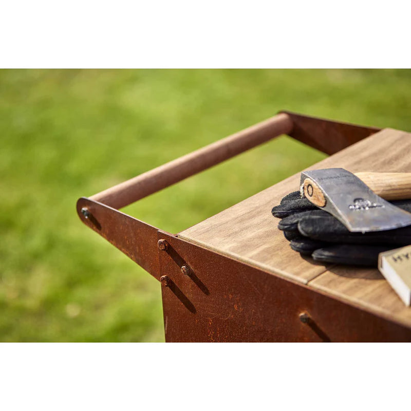 Wood Storage Ker 2mm CorTen Steel  | RB73