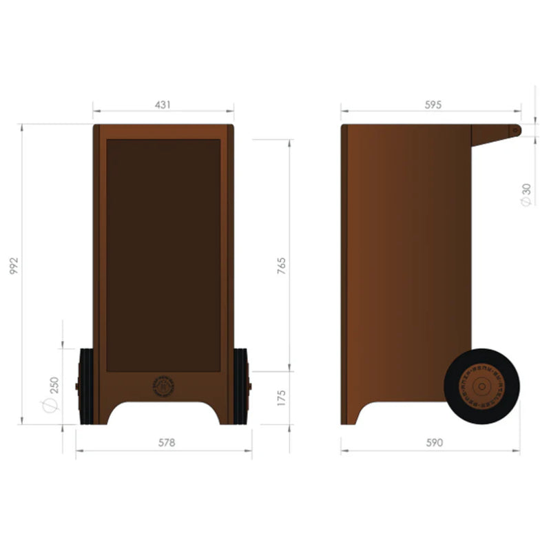 Wood Storage Ker 2mm CorTen Steel  | RB73