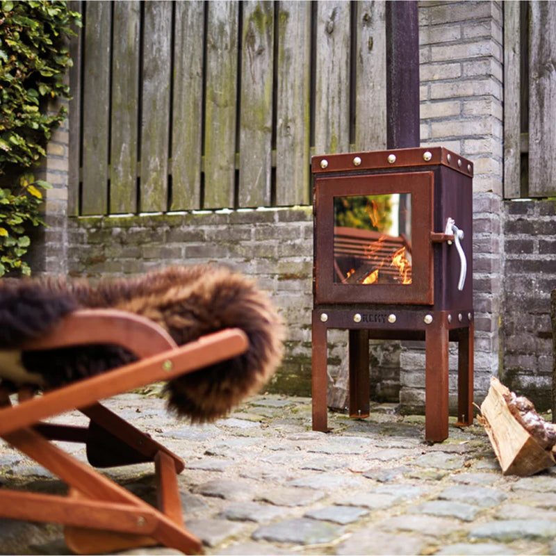 Piqua Compact CorTen Steel Wood Stove | RB73