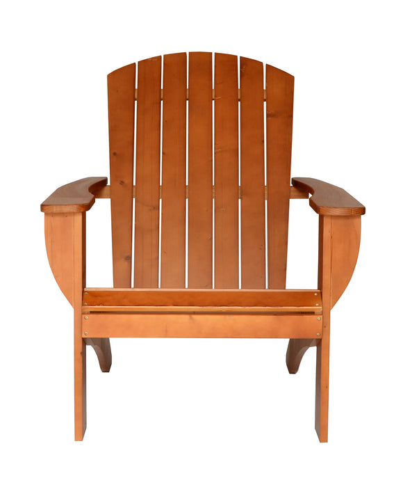 Redwood Extra-Wide Solid Cedar Adirondack Chair with Built-In Bottle Opener and Matching Folding Table