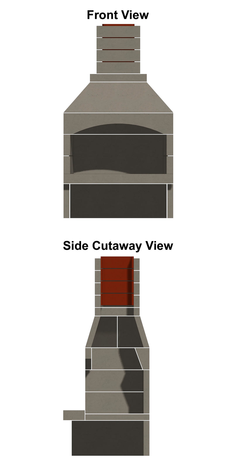 Stone Age Manufacturing 48" Standard Fireplace Kit
