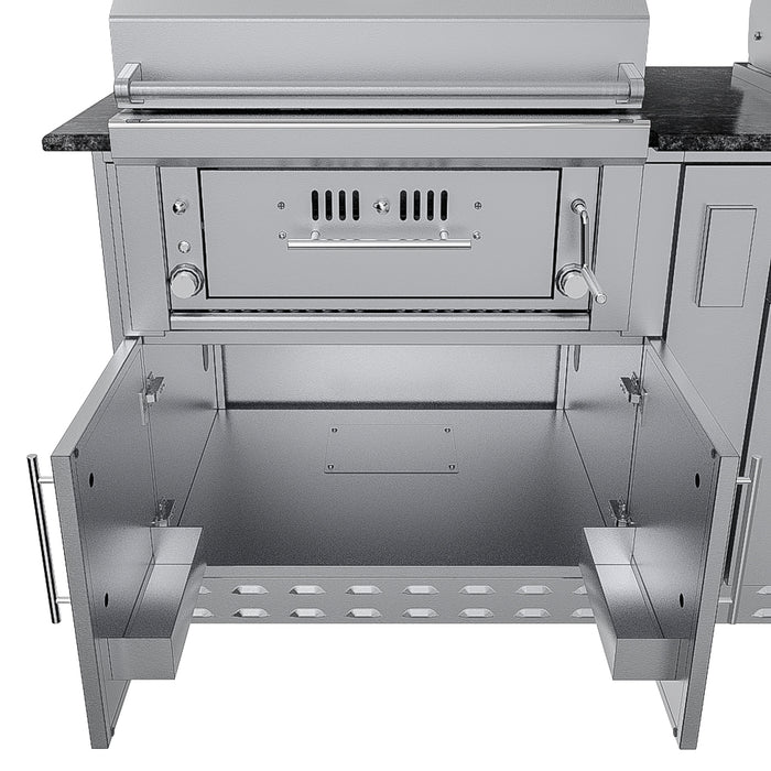 THE ALAMO 10 Foot Outdoor Cabinet Island Package with Hybrid Grill – SCPALAMO10