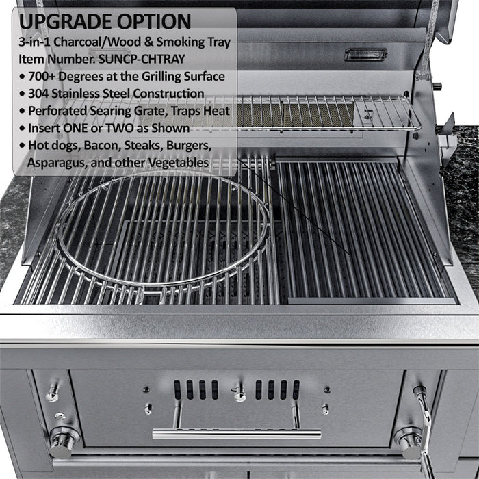 THE ALAMO 10 Foot Outdoor Cabinet Island Package with Hybrid Grill – SCPALAMO10