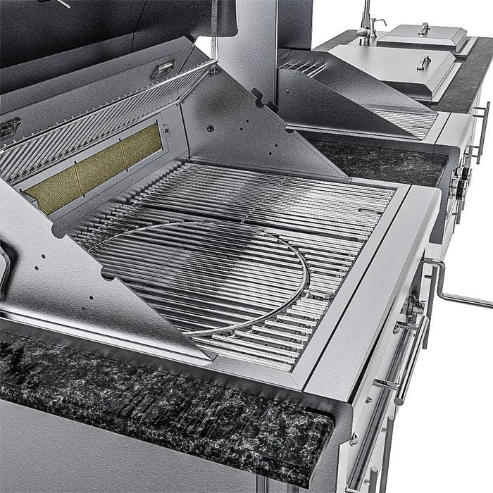 THE ALAMO 10 Foot Outdoor Cabinet Island Package with Hybrid Grill – SCPALAMO10