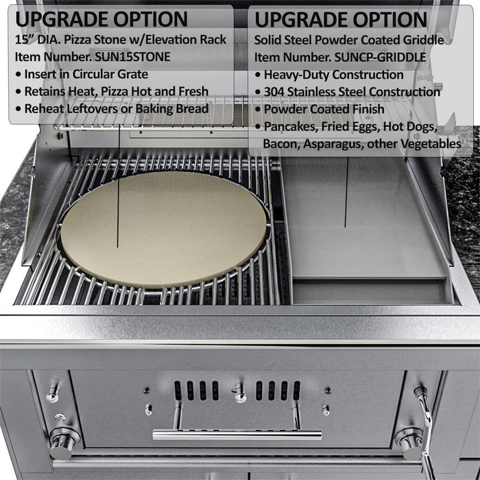 THE ALAMO 10 Foot Outdoor Cabinet Island Package with Hybrid Grill – SCPALAMO10