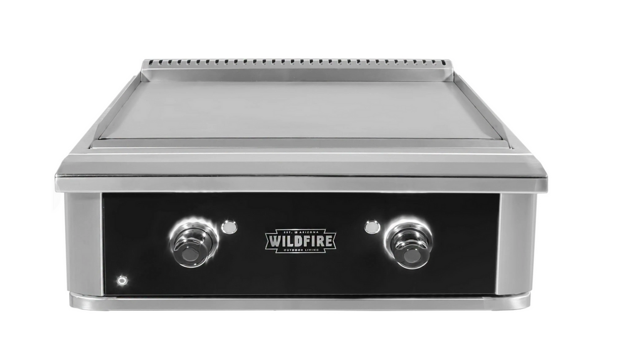 Wildfire Ranch PRO 30" Griddle, Black 304 Stainless Steel - On Cart