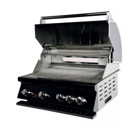 Bonfire Built-In 4 Burner Black +Cover+Rotisserie + Lifetime Warranty BBQ GRILL Bonfire Barbecue grills   