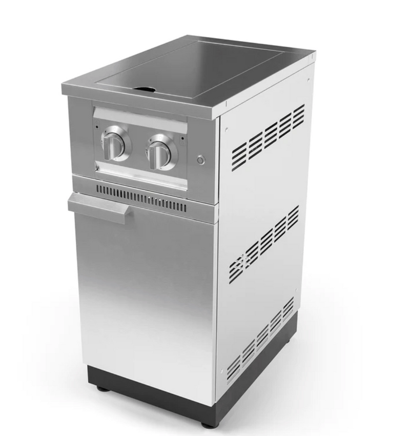 Outdoor Kitchen Stainless Steel Platinum Dual Side Burner BBQ GRILL New Age Outdoor Kitchen Stainless Steel Platinum Dual Side Burner - LPG  