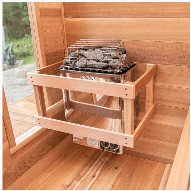 Dundalk Canadian Timber White Cedar Tranquility Outdoor | 2-4 People | Wood or Electric Heater sauna Dundalk Leisurecraft   