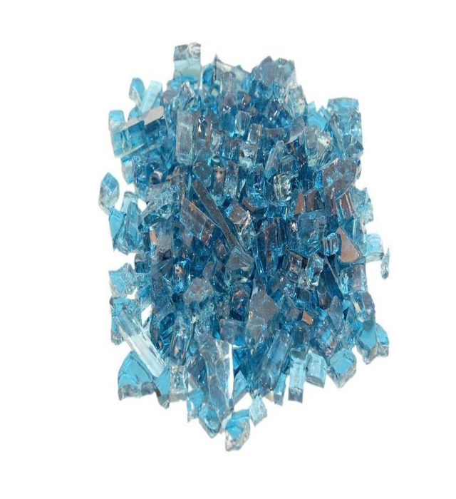 Real Fyre Reflective Fire Glass for Contemporary Gas Burners Insert Fireplaces CG Products Caribbean Blue 5 lb. Package 