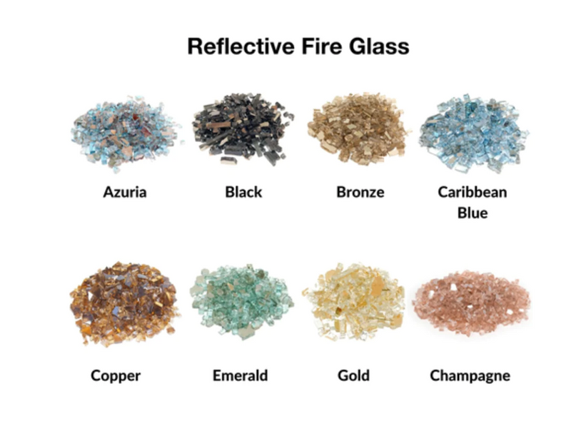 Real Fyre Reflective Fire Glass for Contemporary Gas Burners Insert Fireplaces CG Products   