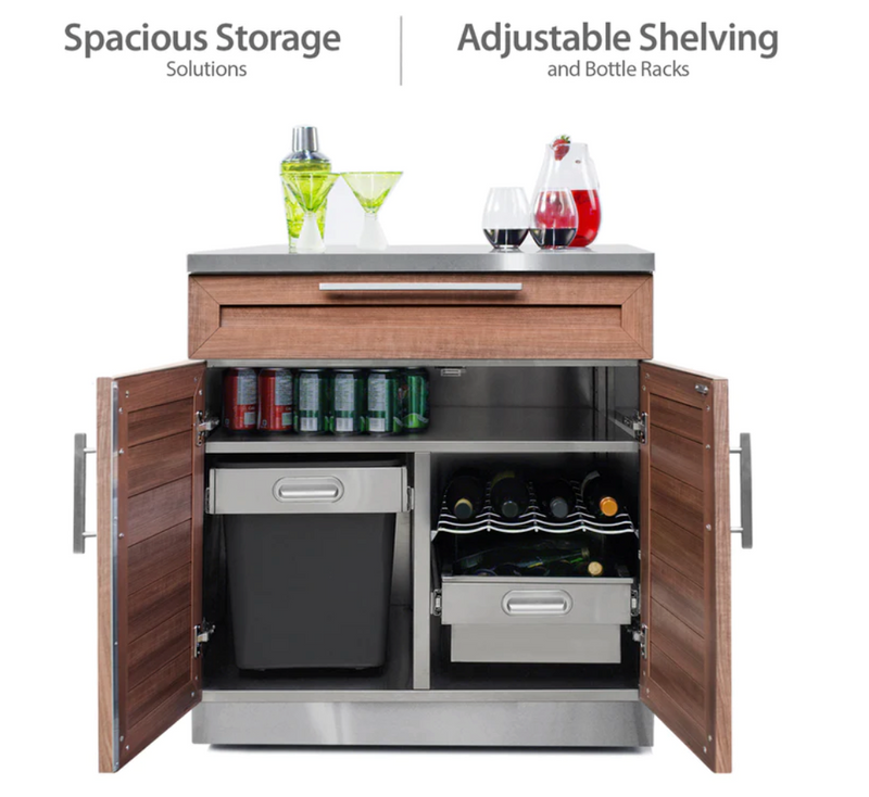 Outdoor Kitchen 4-piece Grove Stainless Steel + Counter Top outdoor funiture New Age   