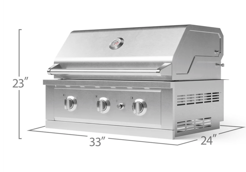 Outdoor Kitchen 10-piece Grove Stainless Steel with Drop-In Stainless Steel Platinum Grill outdoor funiture New Age   