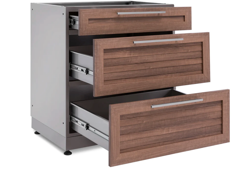 Outdoor Kitchen 10-piece Grove Stainless Steel with Drop-In Stainless Steel Platinum Grill outdoor funiture New Age   