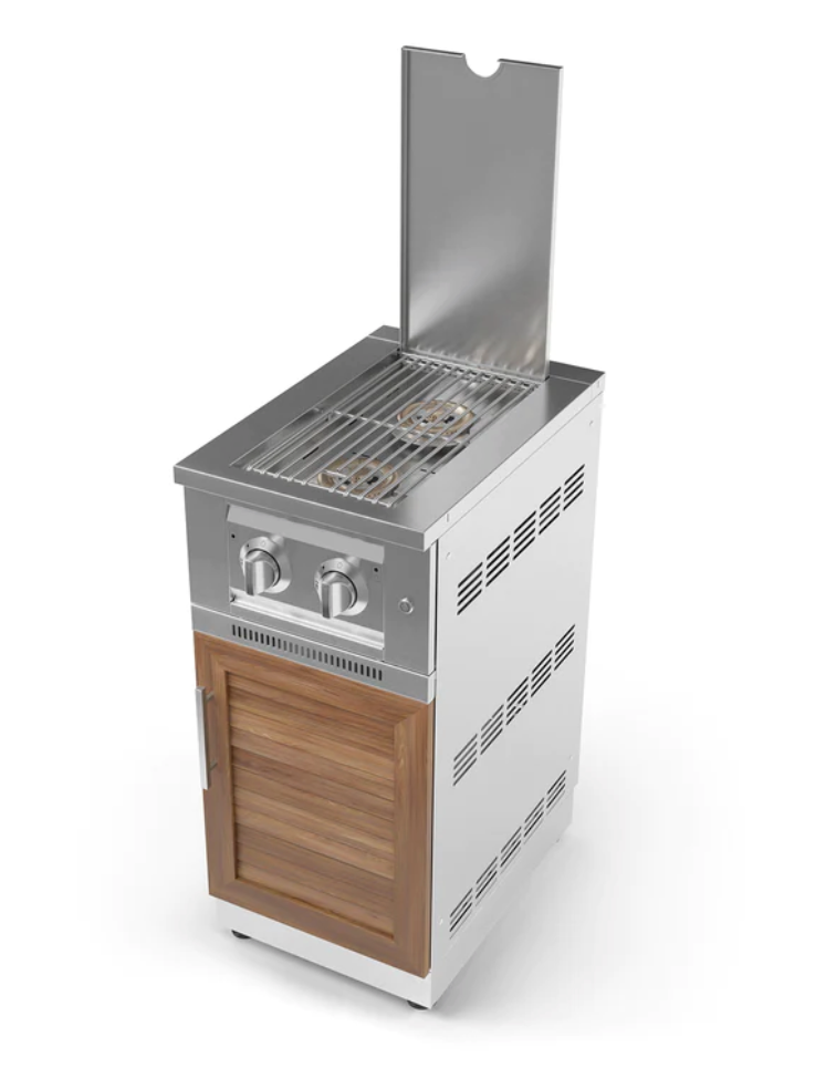 Outdoor Kitchen 10-piece Grove Stainless Steel with Drop-In Stainless Steel Platinum Grill outdoor funiture New Age   