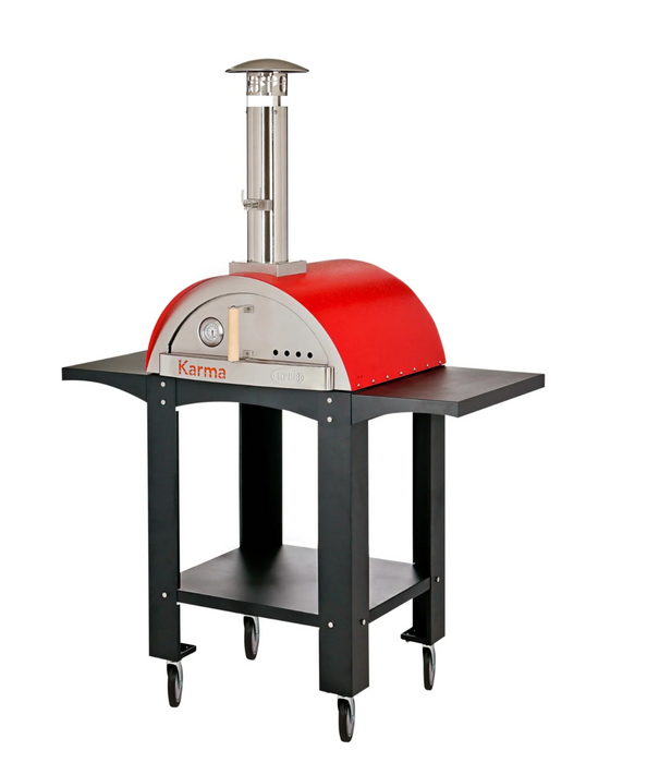 Wood Fired Pizza Oven, Karma 25 - Colored ovens with standn - Red