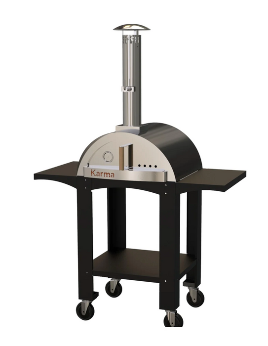 Wood Fired Pizza Oven, Karma 25 - Colored ovens with standn - Black