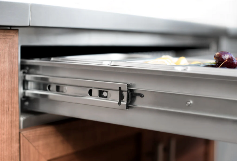 Outdoor Kitchen Stainless Steel 4 Piece Cabinet Set with Bar, Sink and Kamado Cabinet + Kamado + Countertop