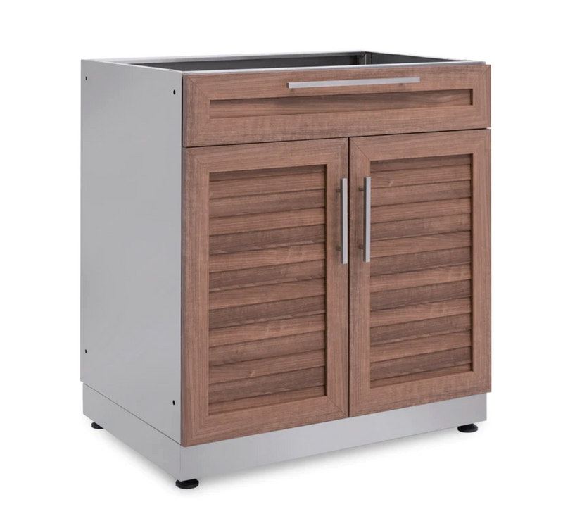 Outdoor Kitchen Stainless Steel 4 Piece Cabinet Set with Bar, Sink and Kamado Cabinet + Kamado + Countertop