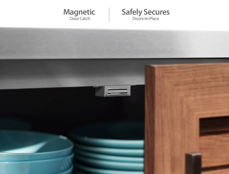 Outdoor Kitchen Stainless Steel 4 Piece Cabinet Set with 3-Drawer, Bar and Kamado Cabinet + Kamado + Countertop