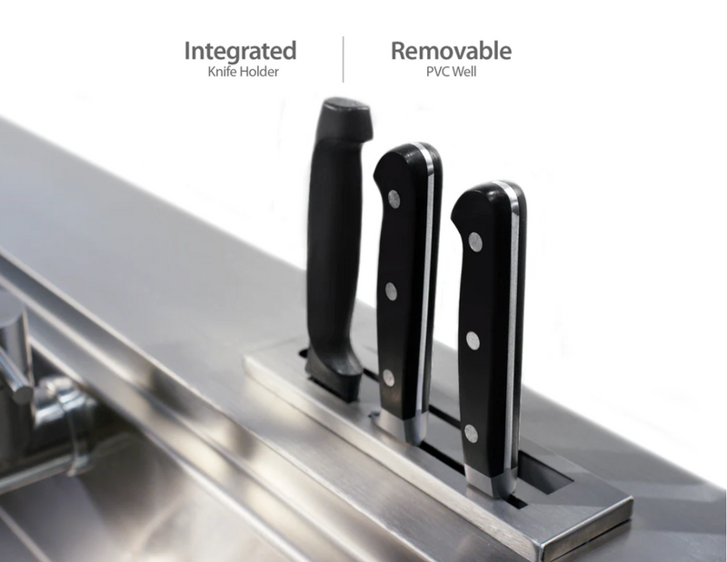 Outdoor Kitchen Stainless Steel Grove 2x Double Doors + Sink Cabinet