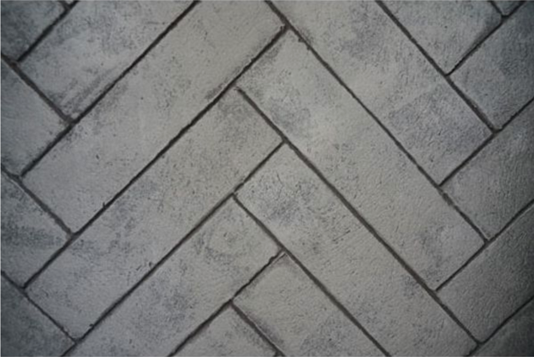 Liner, Whitewashed Herringbone Brick