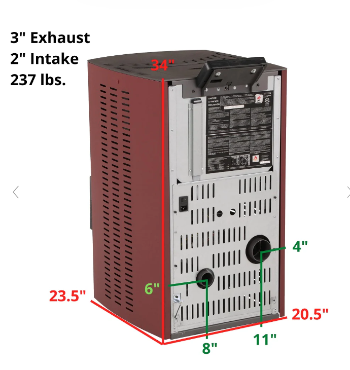 ComfortBilt HP50 2,200 sq. ft. EPA Certified Pellet Stove with Auto Ignition and 47 lb GREY/BLACK