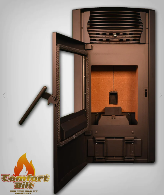 ComfortBilt HP50 2,200 sq. ft. EPA Certified Pellet Stove with Auto Ignition and 47 lb GREY/BLACK